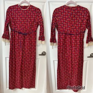 Vintage Red Prairie Maxi